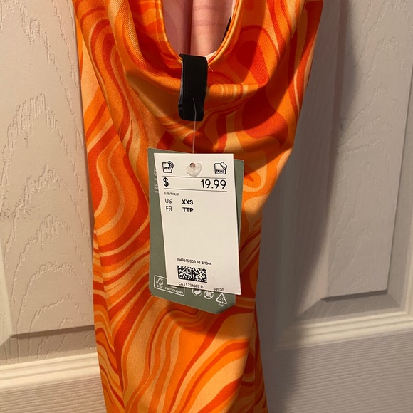 H&M Orange Patterned Dress - Picture 3 of 6